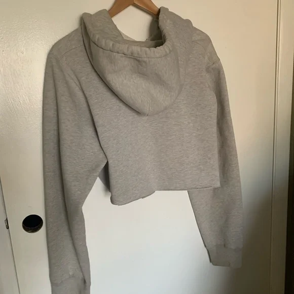 Vintage Abercrombie & Fitch Gray Cropped Hoodie - Picture 4 of 4